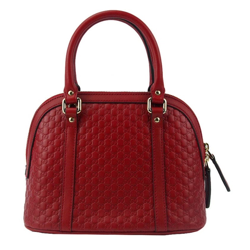 Gucci Convertible Dome Microguccissima Red in Leather with Gold