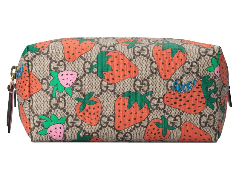 gucci strawberry cosmetic bag