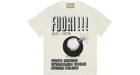 Gucci Cotton Jersey With Fuori!!! Print T-shirt White