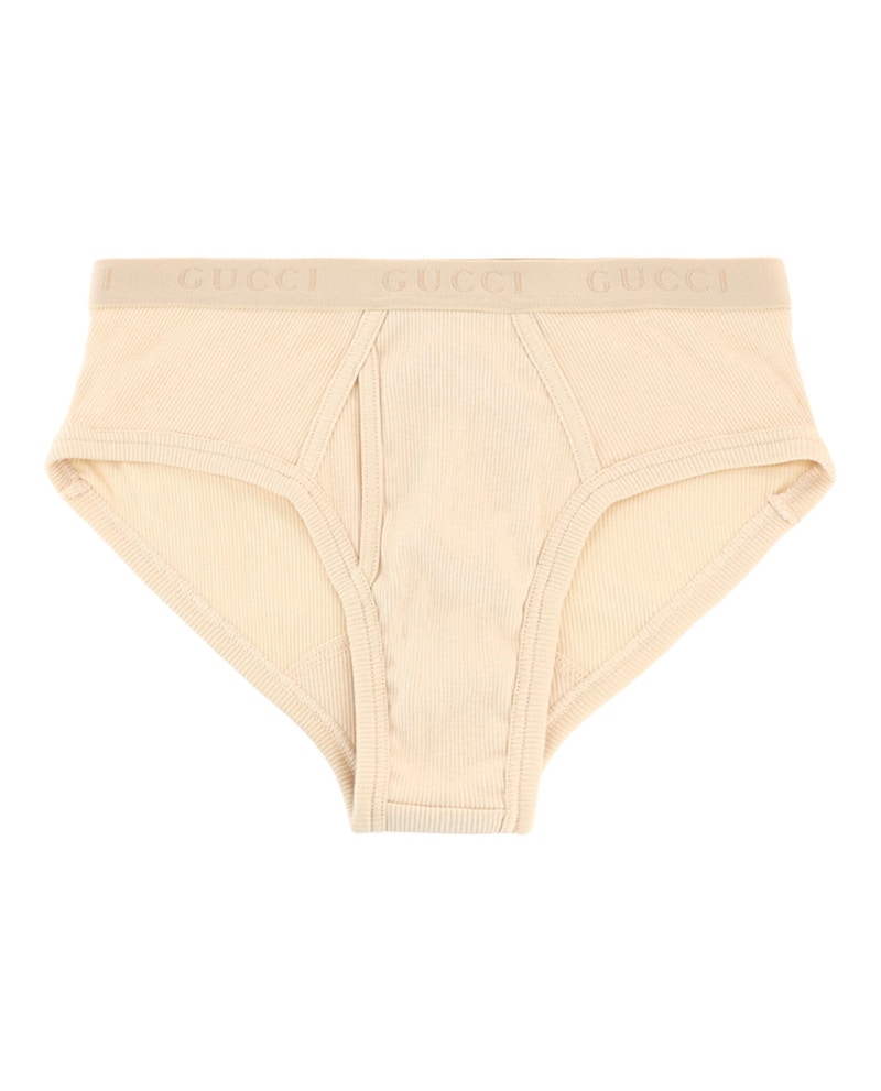 Gucci Cotton Ribbed Underwear White