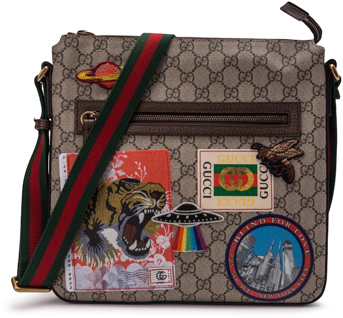 Gucci Courrier Gg Supreme Messenger Bag in Brown for Men