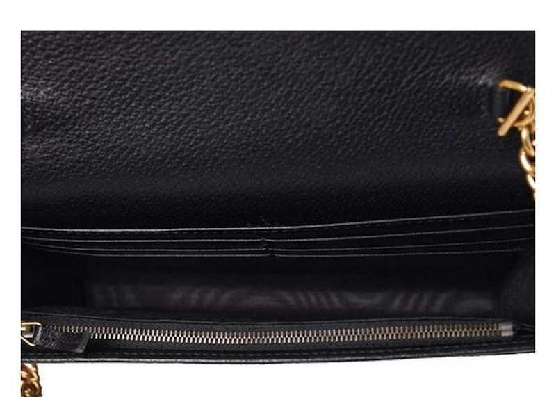 Gucci Crossbody Double G Crystal Black in Leather with Goldtone