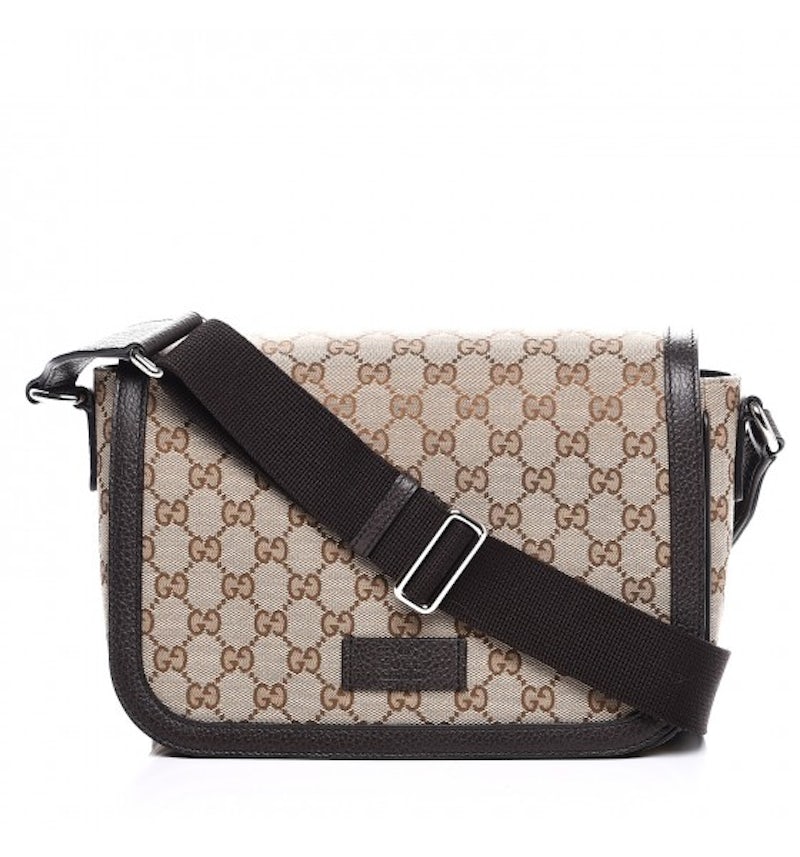 Gucci Messenger Crossbody Guccissima GG Adjustable Strap Brown