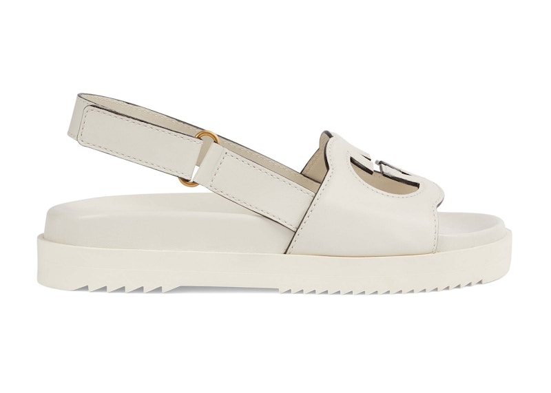 Pre-owned Gucci Interlocking G Sandal Gg (women's) Sneakers In White