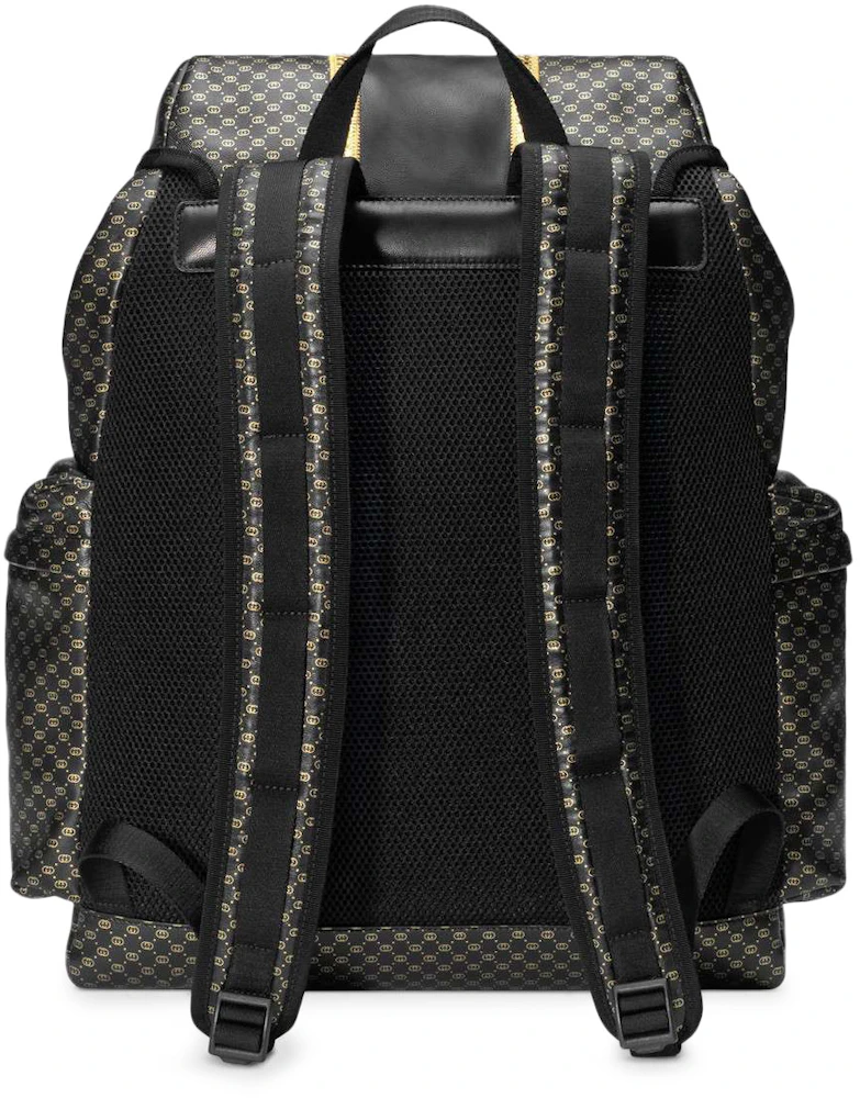 Gucci Dapper Dan Backpack GG Black/Gold in Leather with Gold-tone - US