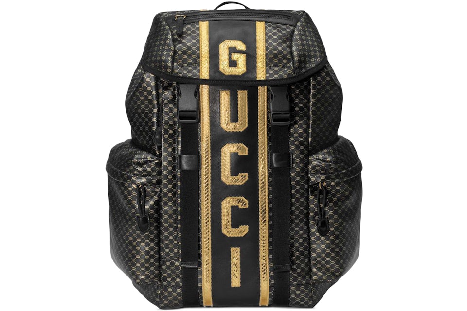 Gucci backpack black and gold Clearance
