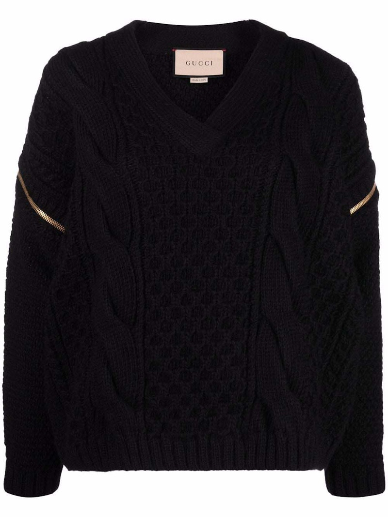 Gucci black and white on sale sweater