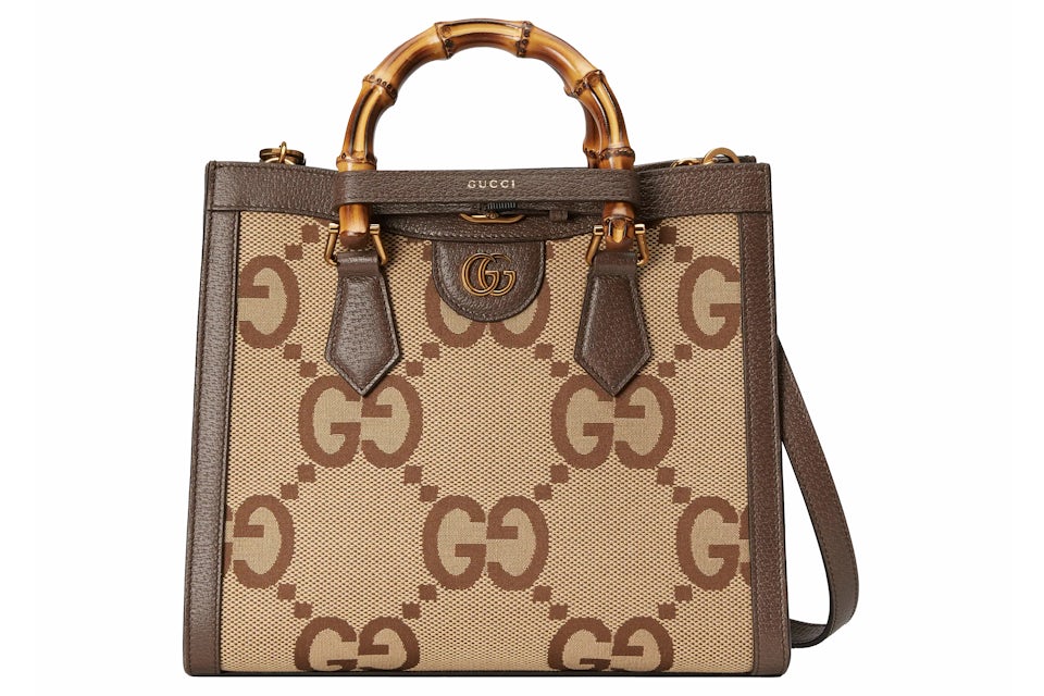 Diana Mini GG Canvas Tote Bag in Brown - Gucci