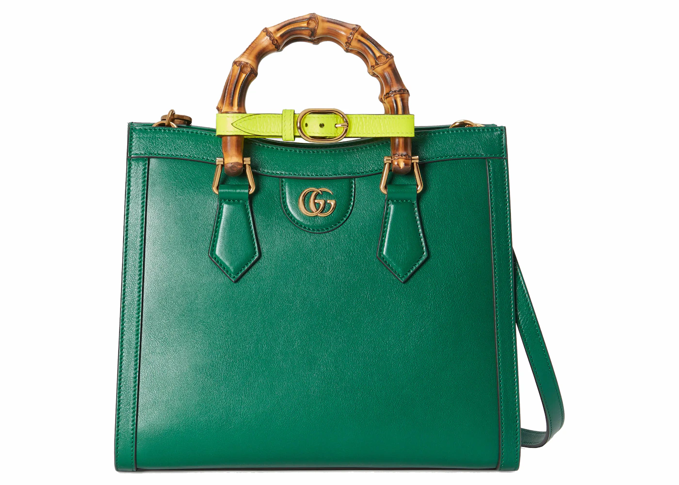 655661 Gucci Diana Mini Tote Bag-Ostrich Pattern-Green