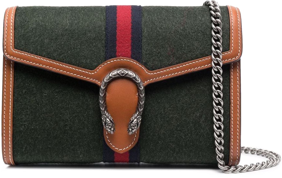 Dionysus Mini Embellished Leather Tote Bag in Green - Gucci