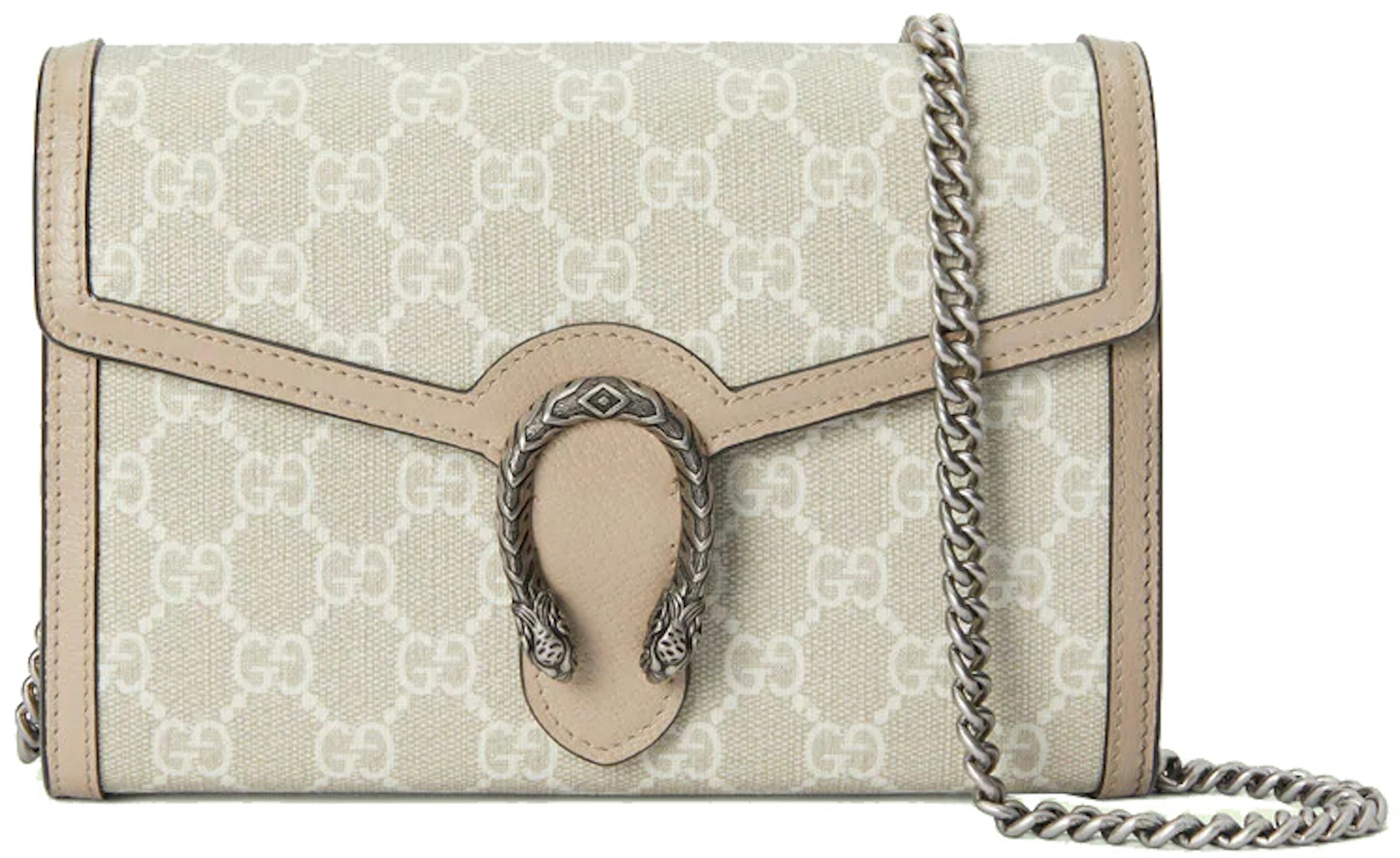 Gucci Dionysus Chain Wallet Beige/White