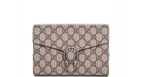 Gucci Dionysus Chain Wallet GG Supreme Beige/Red