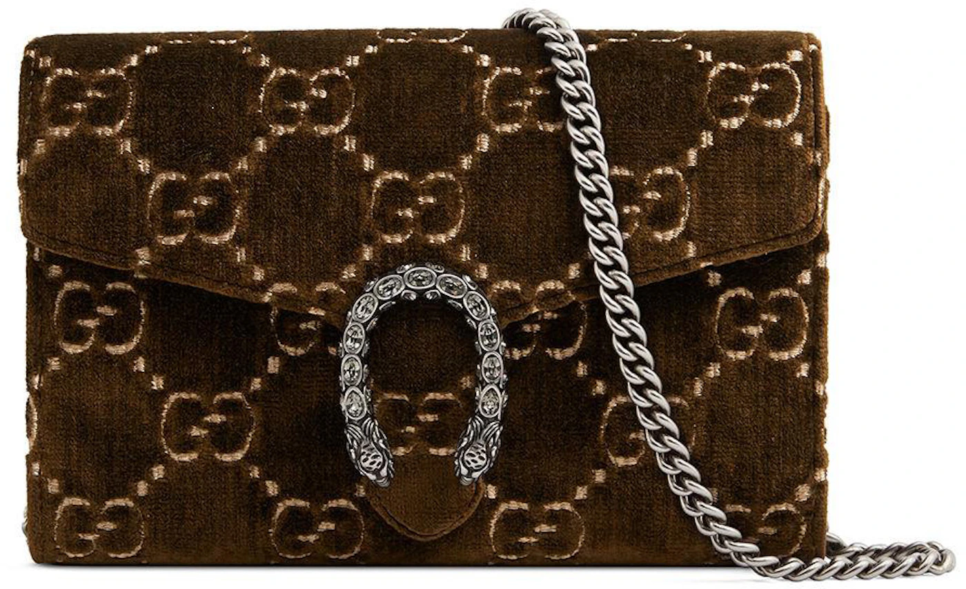 Gucci Dionysus Red Velvet Wallet on Chain