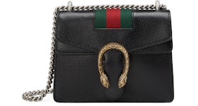 Gucci Dionysus Shoulder Bag Leather/Web Mini Black
