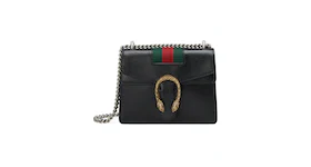 Gucci Dionysus Shoulder Bag Leather/Web Mini Black