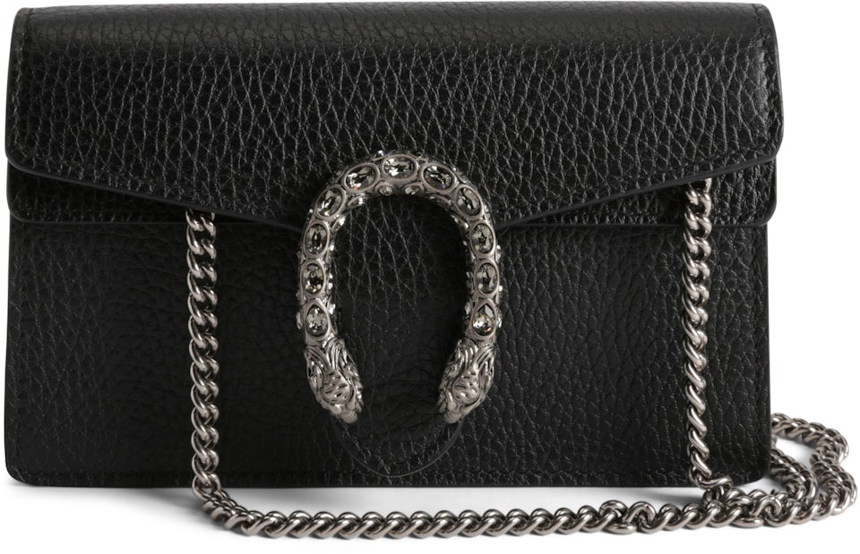 Gucci Dionysus Leather Super Mini Bag - Black for Women