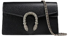 Gucci Dionysus Leather Shoulder Bag Super Mini Black