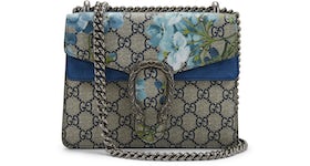 Gucci Dionysus Shoulder Bag GG Supreme Blooms Mini Blue