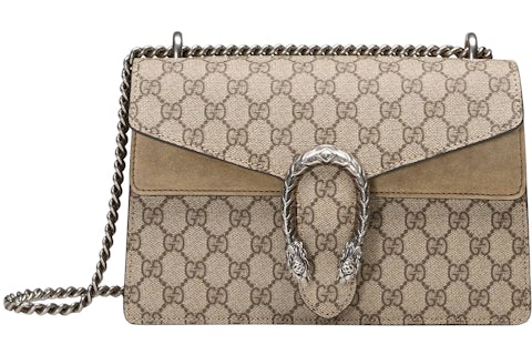 Gucci Dionysus Shoulder Bag GG Supreme Small Taupe in GG Supreme