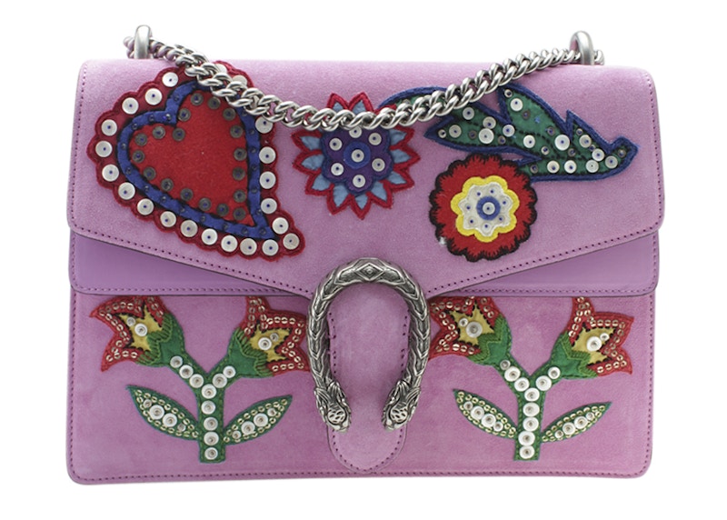 Gucci embroidered shoulder online bag