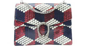 Gucci Dionysus Shoulder Bag Medium Python Red/White/Blue