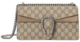 Gucci Dionysus Shoulder Bag Small GG Supreme Canvas Beige/Ebony