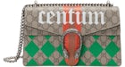 Gucci Dionysus Shoulder Bag Small GG Supreme Centrum Rhombus Print Camel/Ebony/Multi