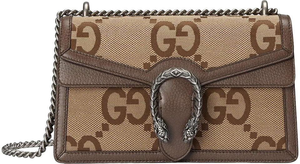 Dionysus Small Size bag in brown monogram canvas