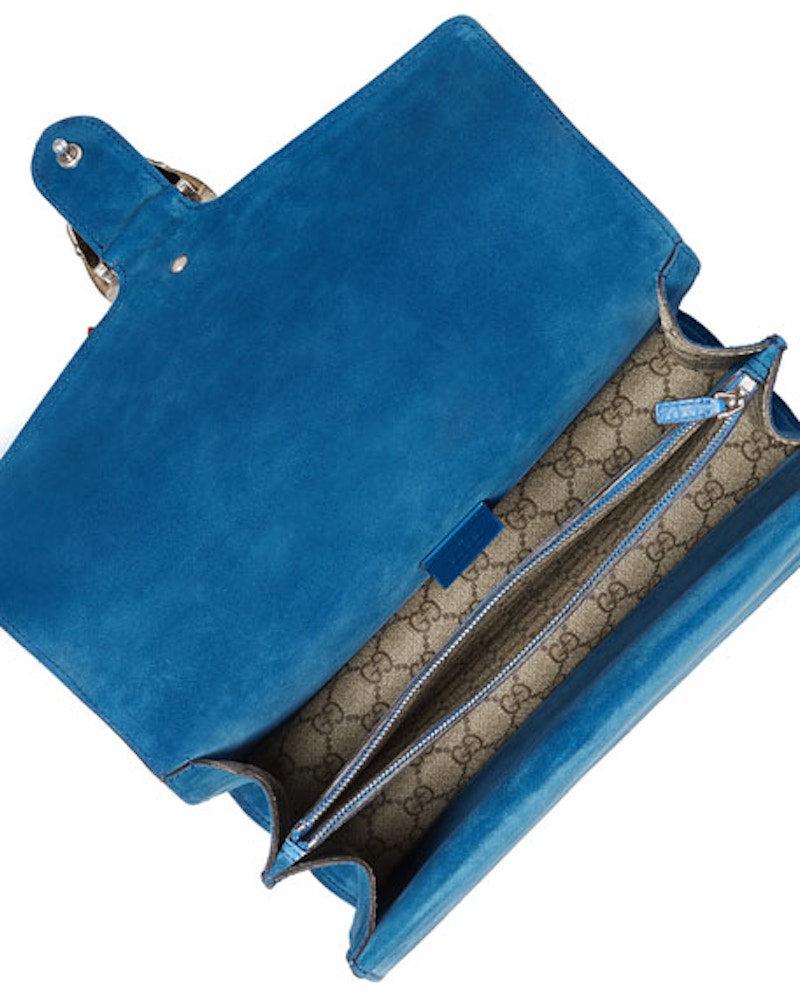 Gucci Dionysus Shoulder Bag GG Supreme Medium Beige/Blue