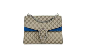 Gucci Dionysus Shoulder Bag GG Supreme Medium Beige/Blue