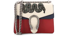 Gucci Dionysus Shoulder Bag Snake Embellished Mini White/Red/Blue