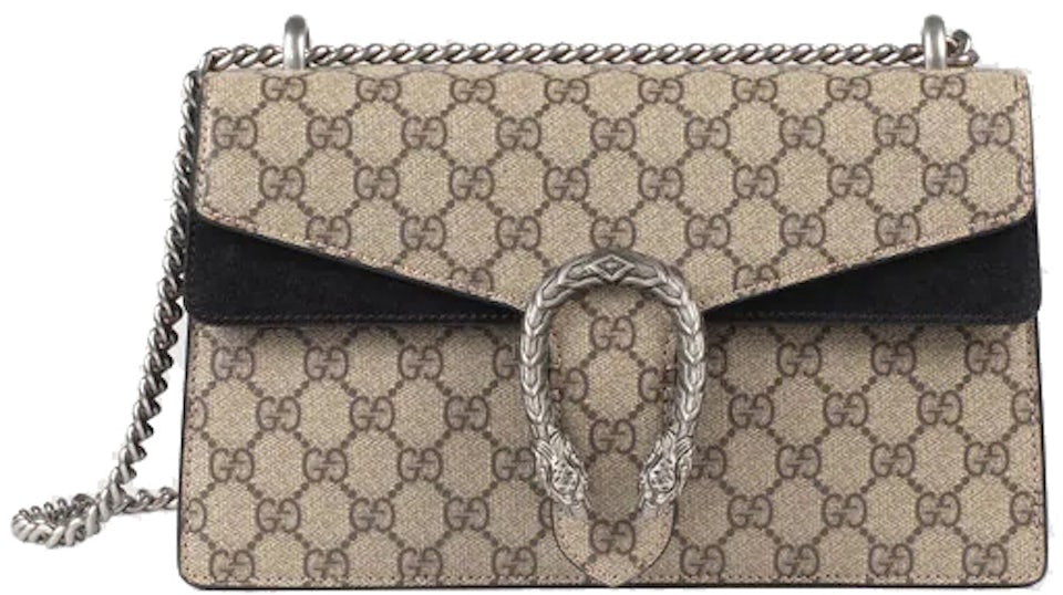 Gucci Dionysus Small GG Beige/Ebony in Canvas with Antique Silver-tone US