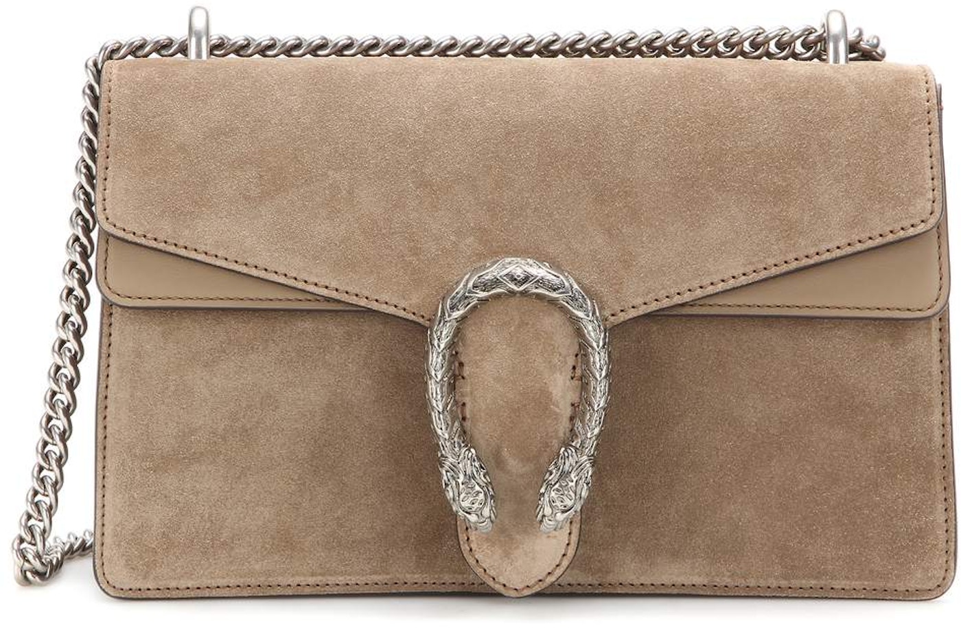 Gucci Dionysus Shoulder Suede Small Taupe in Suede with