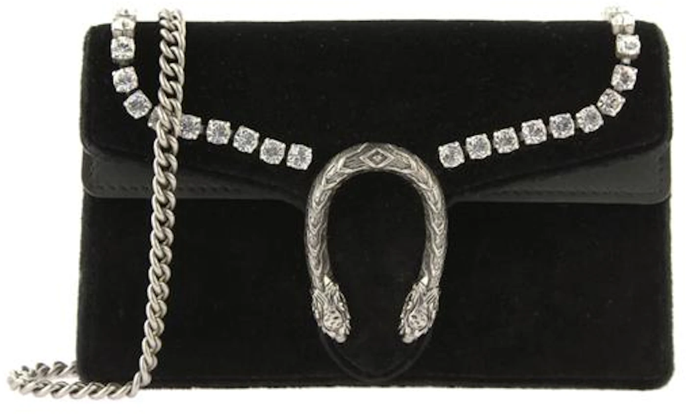 Gucci Dionysus Bag GG Velvet Super Mini Black 1769631