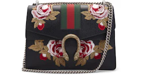 Gucci Dionysus Shoulder Bag Web Embroidered Medium Black