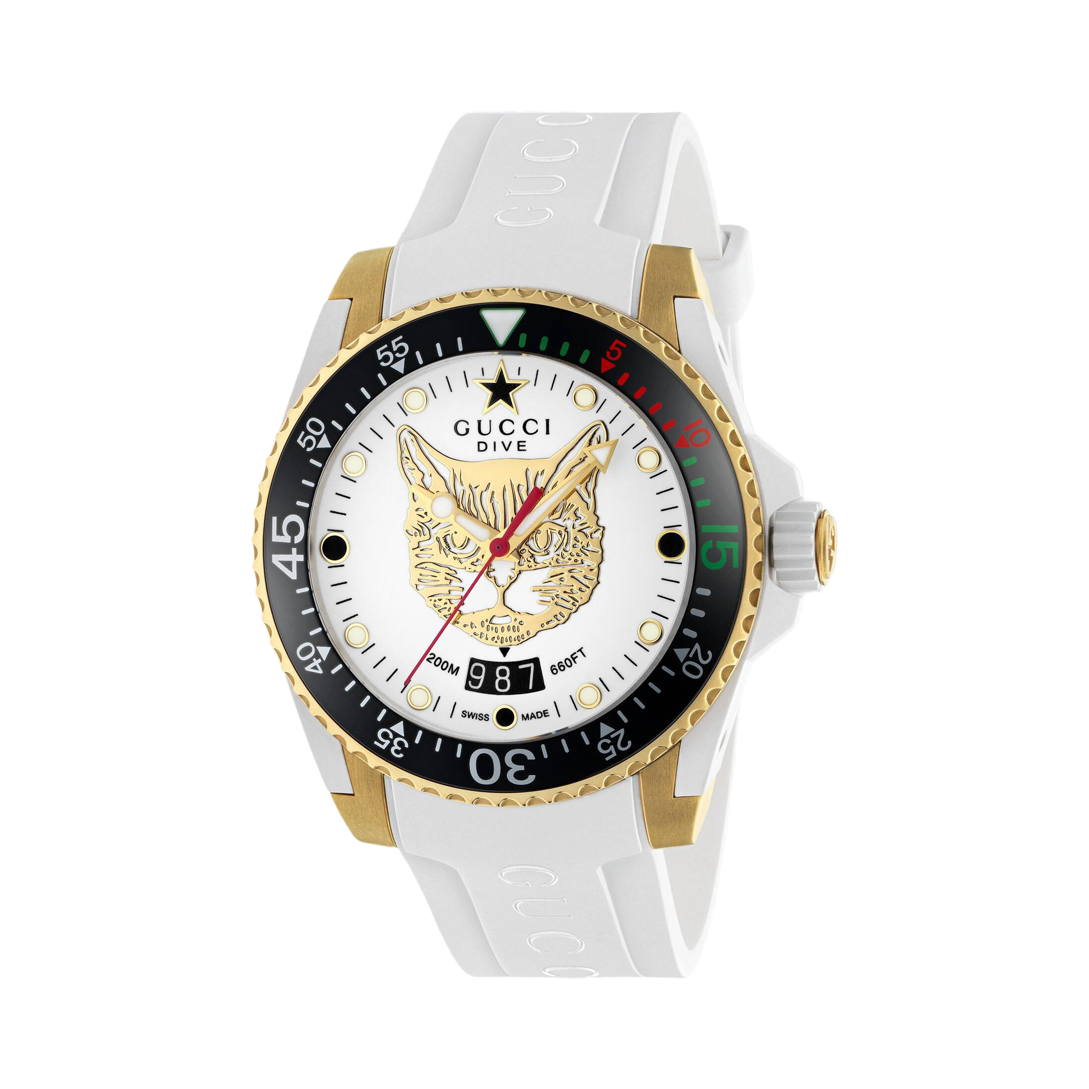 Gucci Dive 559821 I8610 8504 - 40mm in Steel/Yellow Gold - US