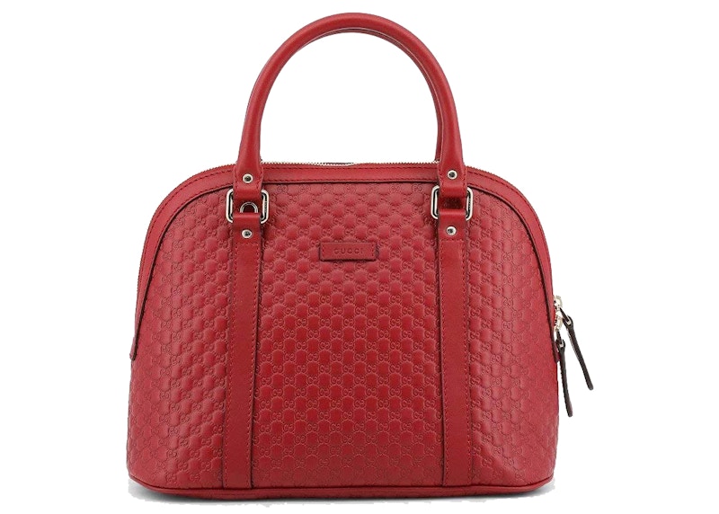 Gucci Dome Satchel Bag Micro GG Red