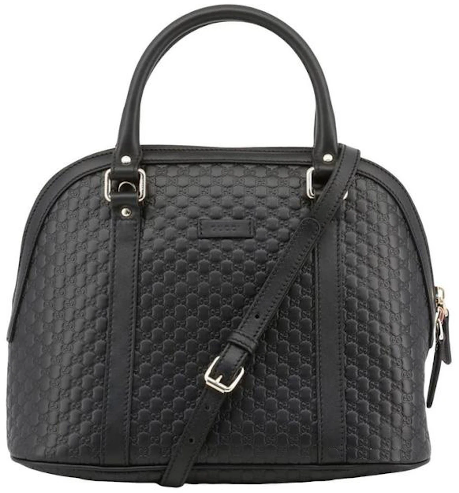 Gucci Dome Shoulder Bag Medium Guccissima Black in Leather with Gold ...