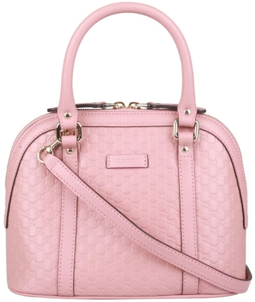 Gucci Convertible Dome Satchel (Outlet) Microguccissima Leather Mini Pink