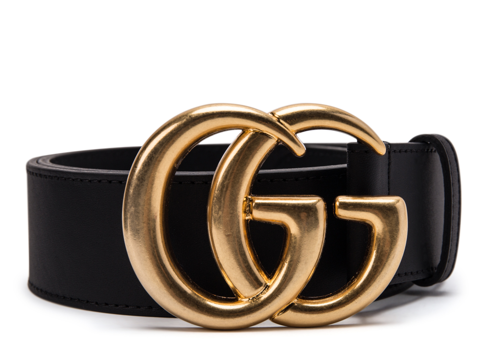 double g black gucci belt