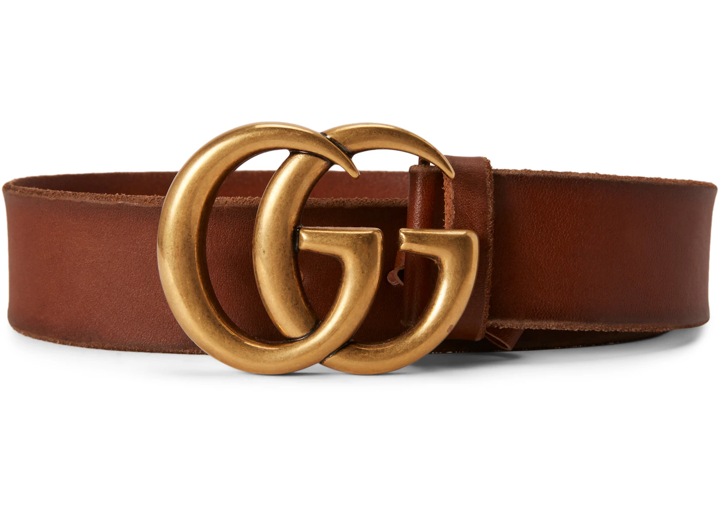 Gucci Double G Gold Buckle Leather Belt 1.5 Width Brown in Leather with ...