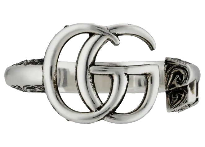 Gucci Double G Key Ring Silver in 925 Sterling Silver with Silver 