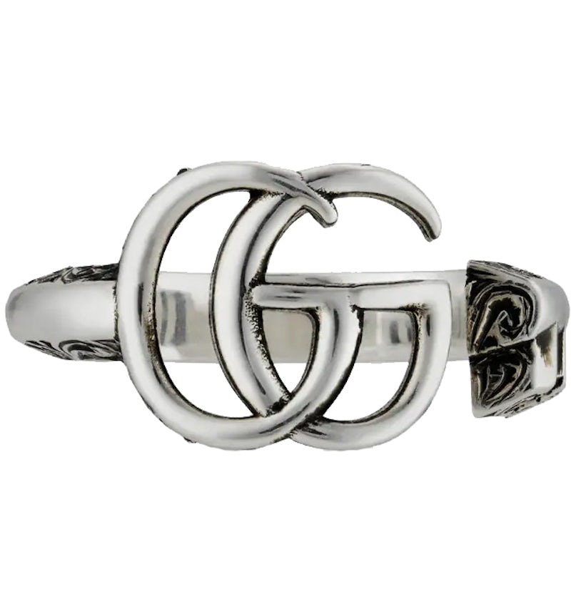 Gucci Porte-clés Double G Argenté with Silver-tone de la