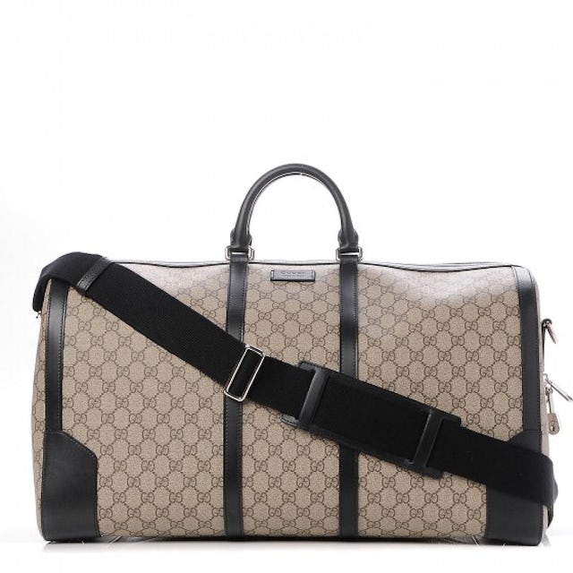 Gucci Duffle Monogram GG Supreme Large Nero Black in Coated Canvas with  Silver-tone - US