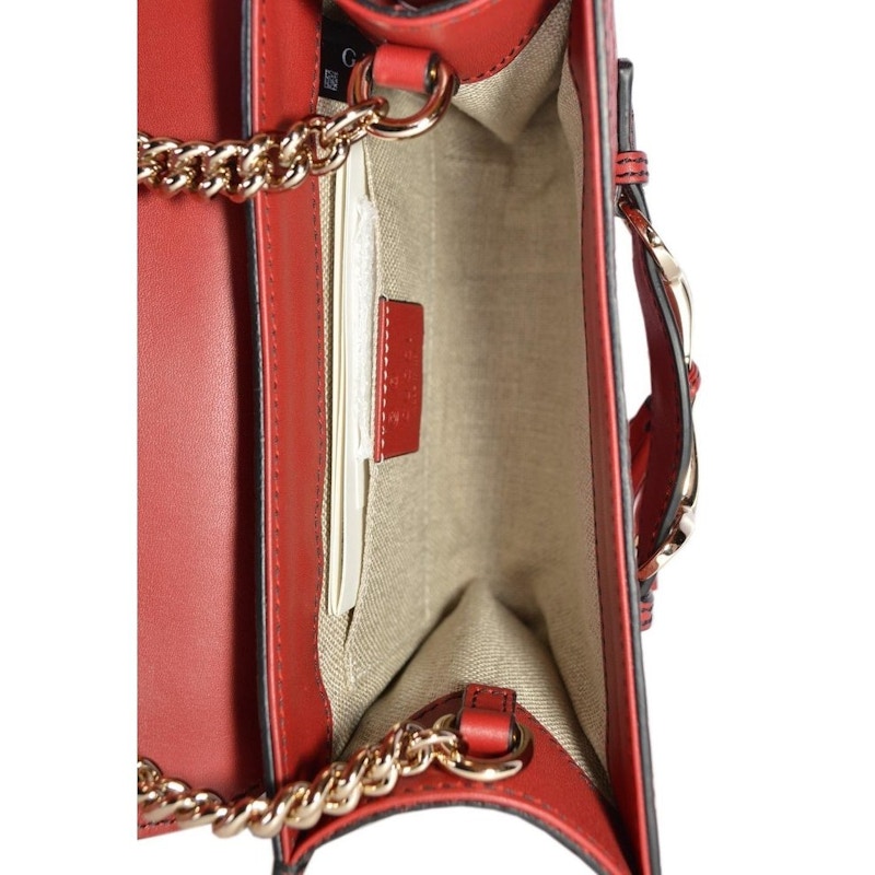 Gucci Emily Crossbody Guccissima Mini Red in Leather with Gold