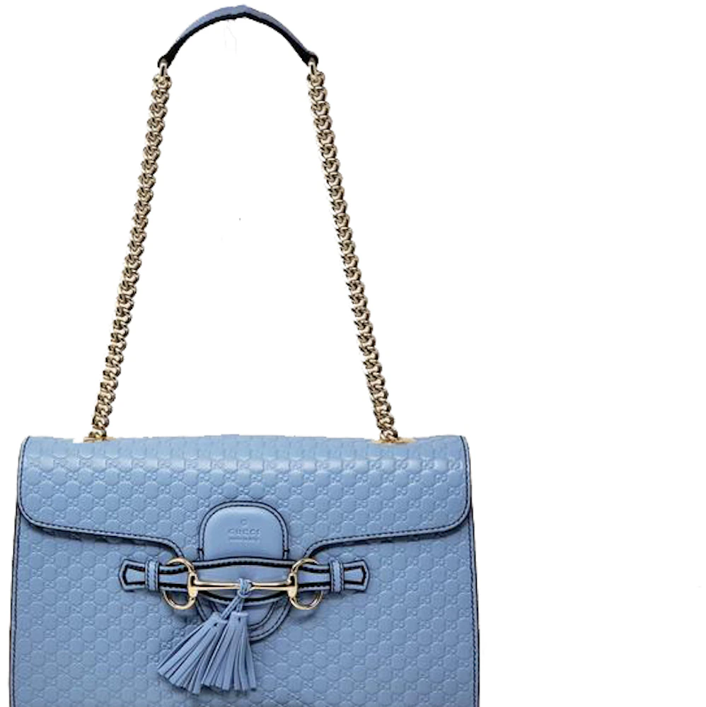 Gucci GG Guccissima Small Cosmetic Bag in Tide Blue –