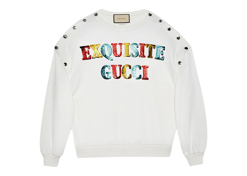 Gucci sweatshirt white sale