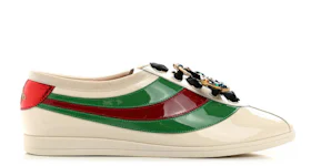Gucci Falacer Patent Leather Sneaker White Red Crystal (Women's)