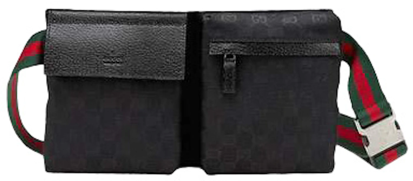 Jumbo GG small belt bag in dark green leather
