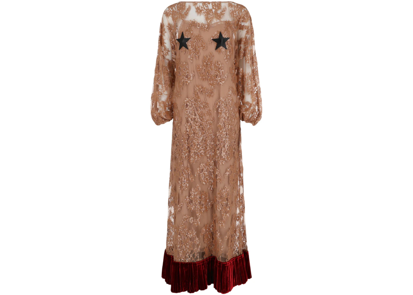 Gucci Floral Lace Dress Brown - US Gucci Floral Lace Dress Brown - US